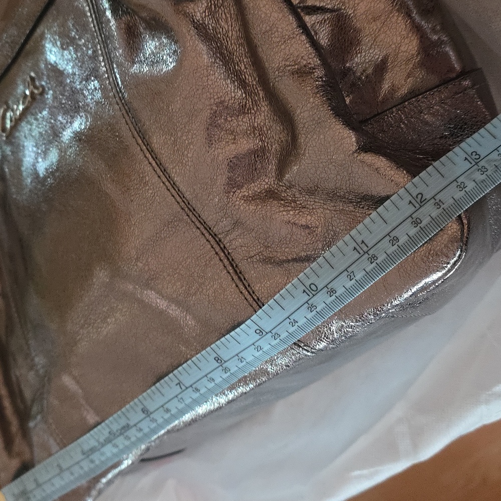 Coach Gunmetal Shimmering Metallic Tote! NWT ๐ 2011 - Picture 16 of 17